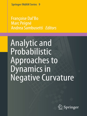 cover image of Analytic and Probabilistic Approaches to Dynamics in Negative Curvature